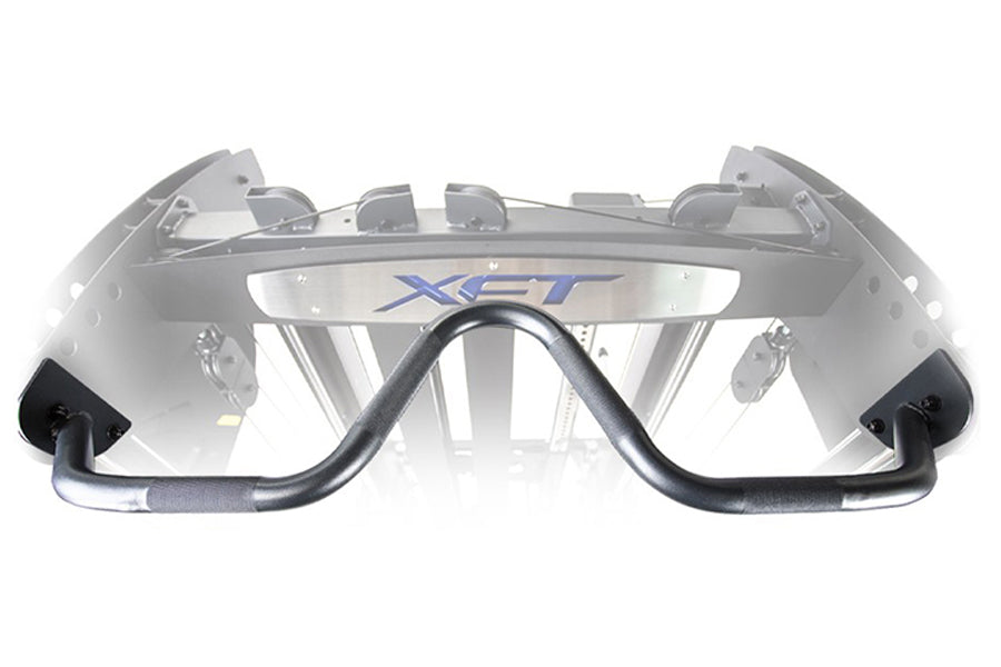 Black curved handlebar attachment for BodyCraft XFT Functional Trainer, shown on white background