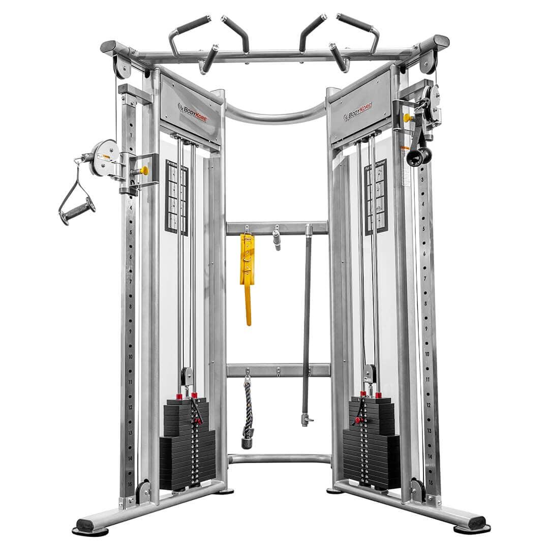 BodyKore Dual Adjustable Pulley System / Functional Trainer (MX1161) Functional Trainer BodyKore Silver (Special Order)