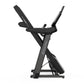 Black BowFlex T16 treadmill with dual display screens, cushioned running deck, and folding frame on white background