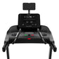 Black BowFlex T6 treadmill with digital display console, tablet holder, and red and green control buttons on white background