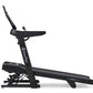 Black BowFlex T9 treadmill with upright console, handlebar, and Flexzone XL deck on white background
