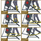 California Fitness AM3 adaptive motion elliptical with six workout positions shown: stepper, climber, bike, elliptical, runne