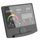 Black elliptical trainer console with digital LED displays showing time, calories, distance, watts, and RPM speed with colorf