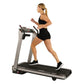 California Fitness M7 folding treadmill showing sleek design and compact home gym setup