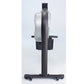 California Fitness Malibu V6 Hybrid Rowing Machine with white and black frame, black handles, and vertical pedal platform on 