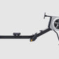 California Fitness Malibu V6 Hybrid Rowing Machine with black frame, yellow accents, and silver flywheel on white background