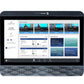 Dark gray CityRow SC rowing machine console displaying fitness classes, activity feed, and workout metrics on touchscreen dis