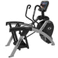 Cybex R Series Total Body Arc Trainer with gray and black frame, dual handles, and digital display console on white backgroun