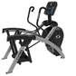 Black and gray Cybex R Series Total Body Arc Trainer with digital console display and dual moving arms on white background