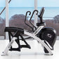 Cybex R Series arc trainer with black seat and handles, silver frame, positioned in front of floor-to-ceiling windows overloo