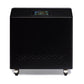 Black chiller and cooling filtration system with digital display on top, ventilation grilles on front, and wheels at base on 