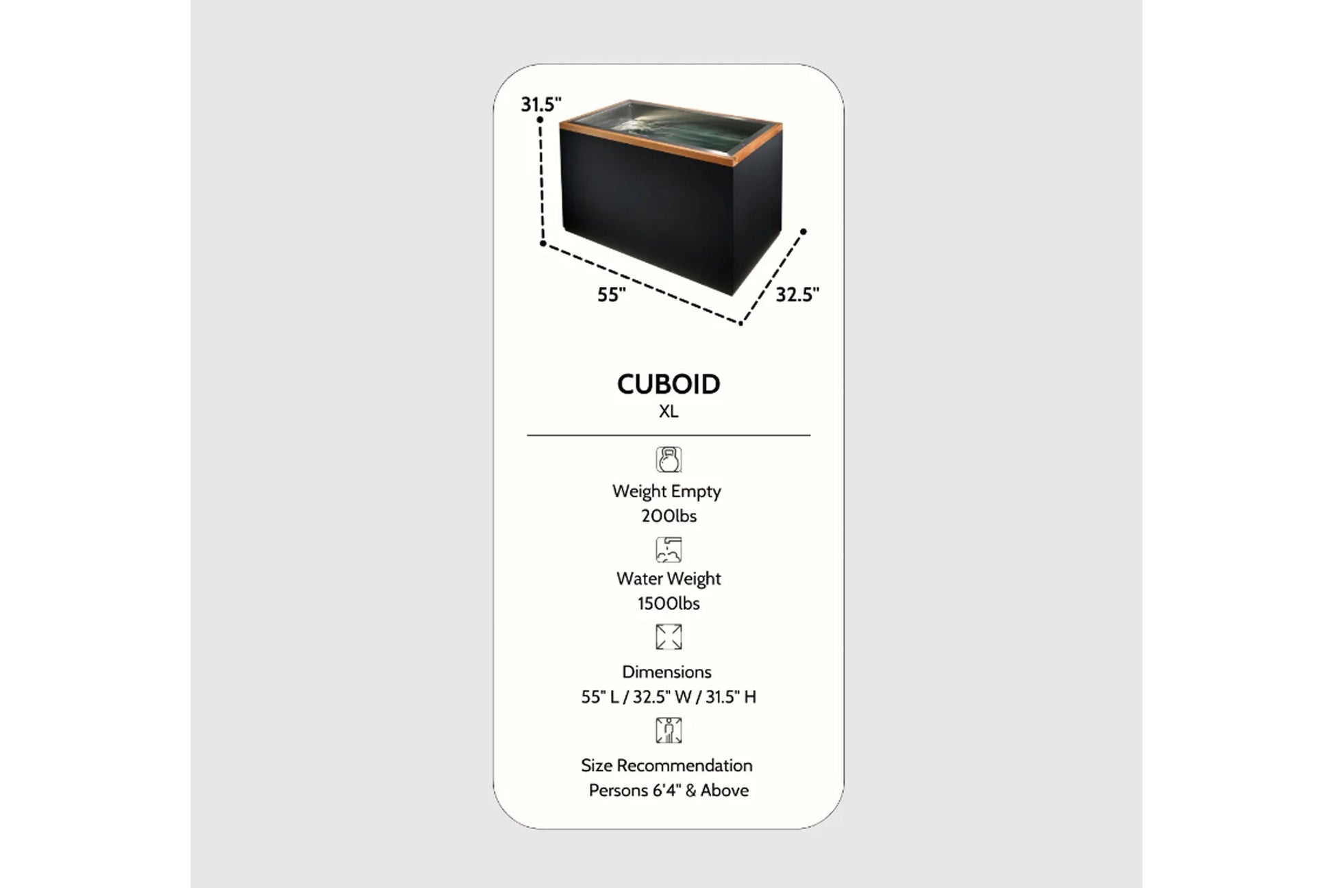 dynamic cold therapy cuboid stainless steel cold plunge xl spec