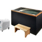 dynamic cold therapy cuboid stainless steel cold plunge xl with premier chiller