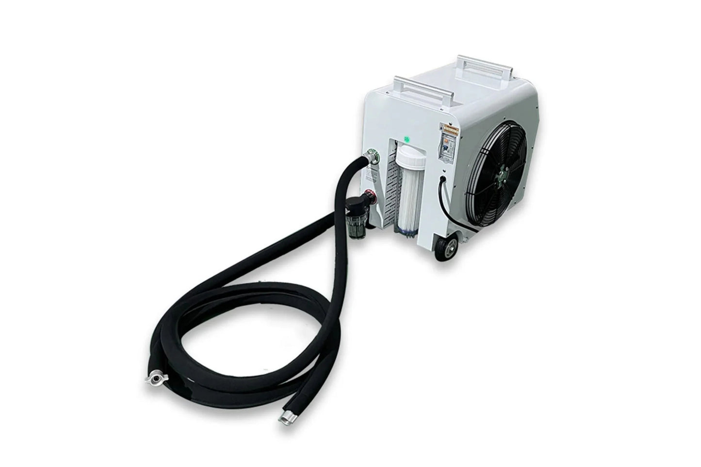 Portable air conditioning unit with black hose