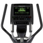 Freemotion e8.9b elliptical with black frame, dual handles, and digital console displaying green metrics on white background