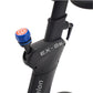 Black Echelon EX-8s stationary bike handlepost with blue and red resistance knob, close-up detail view