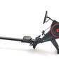 Black and red Echelon Row-s connected rowing machine with tablet holder, displayed on white background