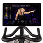 Echelon Smart Connect Bike EX-5s-22 with black curved handlebars and display screen showing live fitness class