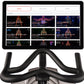 Echelon Smart Connect Bike EX-5s-22 with black handlebars and digital display screen showing fitness class interface
