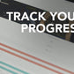 Echelon Smart Connect Bike EX3 — Track Your Progress feature showing workout stats including rank, total output, and heart rate on tablet screen