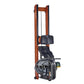 FluidRower Viking Pro V rowing machine with brown wooden frame, black footrest, and black resistance chamber on white backgro
