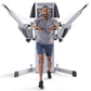 Man using Freemotion G424 Dual Cable Cross Lite machine with gray frame and black handles on white background