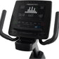 Freemotion r10.9b recumbent exercise bike with black console, curved handles, and digital display showing heart rate and work