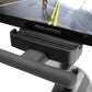 Freemotion r22.9 recumbent exercise bike with black frame and digital display showing cycling road scene