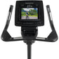 Freemotion u10.9b black upright exercise bike with dual handles, digital display screen, and pedals on white background