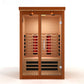 Wooden infrared sauna with glass doors