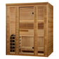 Golden Designs Andermatt Edition 3-person traditional steam sauna with Pacific clear cedar wood construction and glass door o