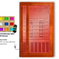 Dynamic Cordoba 2-person far infrared sauna with red interior, wood frame, chromotherapy lights with remote control, and powe