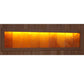 Golden Designs Reserve Edition 6-person infrared sauna with glowing golden Himalayan salt bar and brown wood paneling