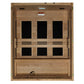 Maxxus S-Line 3-person sauna interior with light wood construction, six black windows, and wooden bench seating