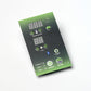 Green and black digital sauna control panel with temperature and time displays, buttons for heat, power, and work settings on