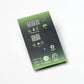 Digital control panel with green and black gradient background, dual LED displays, temperature and time controls, power and h