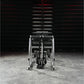 Hammer Strength Glute-Ham Reverse Hyper Combo Bench Machine with silver frame and black padding in gym setting