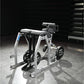Hammer Strength white and black glute-ham reverse hyper combo bench machine with weight plates on gym floor