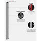 Tall gray steel training upright with evenly spaced holes, 86 inches high, featuring laser-cut numbers, HS logo branding, and