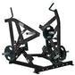 Hammer Strength plate-loaded combo twist machine with black steel frame and weighted plates, front view on white background