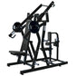 Black Hammer Strength plate-loaded chest and back exercise machine with dual weight stacks, padded seat and backrest, on whit