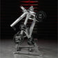 Hammer Strength plate-loaded iso-lateral D.Y. row machine with silver frame and black weight plates on dark background