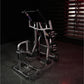 Hammer Strength black and silver plate-loaded iso-lateral front lat pulldown machine in gym setting