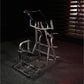 Hammer Strength plate-loaded iso-lateral front lat pulldown machine with burgundy frame and chrome accents in gym setting