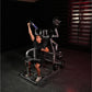 Man in black shirt using Hammer Strength plate-loaded iso-lateral front lat pulldown machine in gym setting