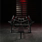 Hammer Strength plate-loaded iso-lateral horizontal bench press with black frame, red accents, and dual independent arms in g