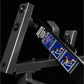 Hammer Strength plate-loaded iso-lateral super incline press machine with gray steel frame and blue instruction decals on bla