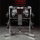 Hammer Strength plate-loaded iso-lateral wide chest press machine with silver frame, black seat, and 45-pound weight plates