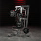 Hammer Strength plate-loaded iso-lateral wide chest machine with black weight plates on silver steel frame in gym setting