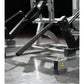 Hammer Strength plate-loaded squat high pull machine with black handles and metal frame on gray floor